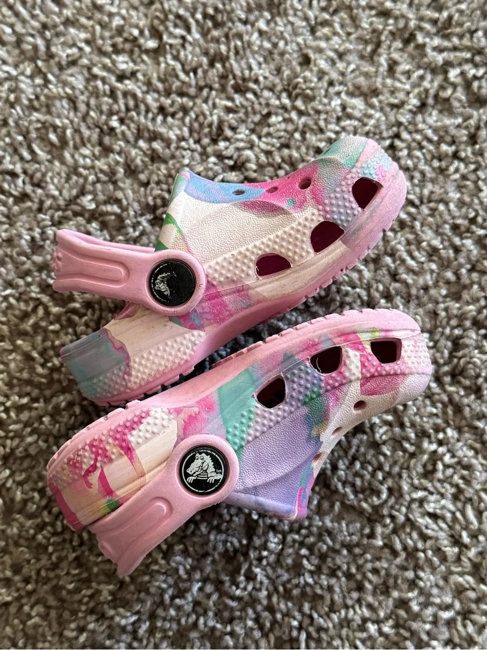 Crocs Kids Classic Clog Floral Pink – Size C5